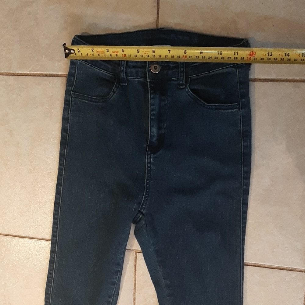 70'sThree🐦Bird🐦Nest Y2K☮HIPPIE Midnight Blue VINTAGE FLARE Jeans Sz XS/S - Picture 6 of 11